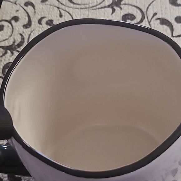 White Mug with Black Handle and Bow #2 - Picture 7 of 9